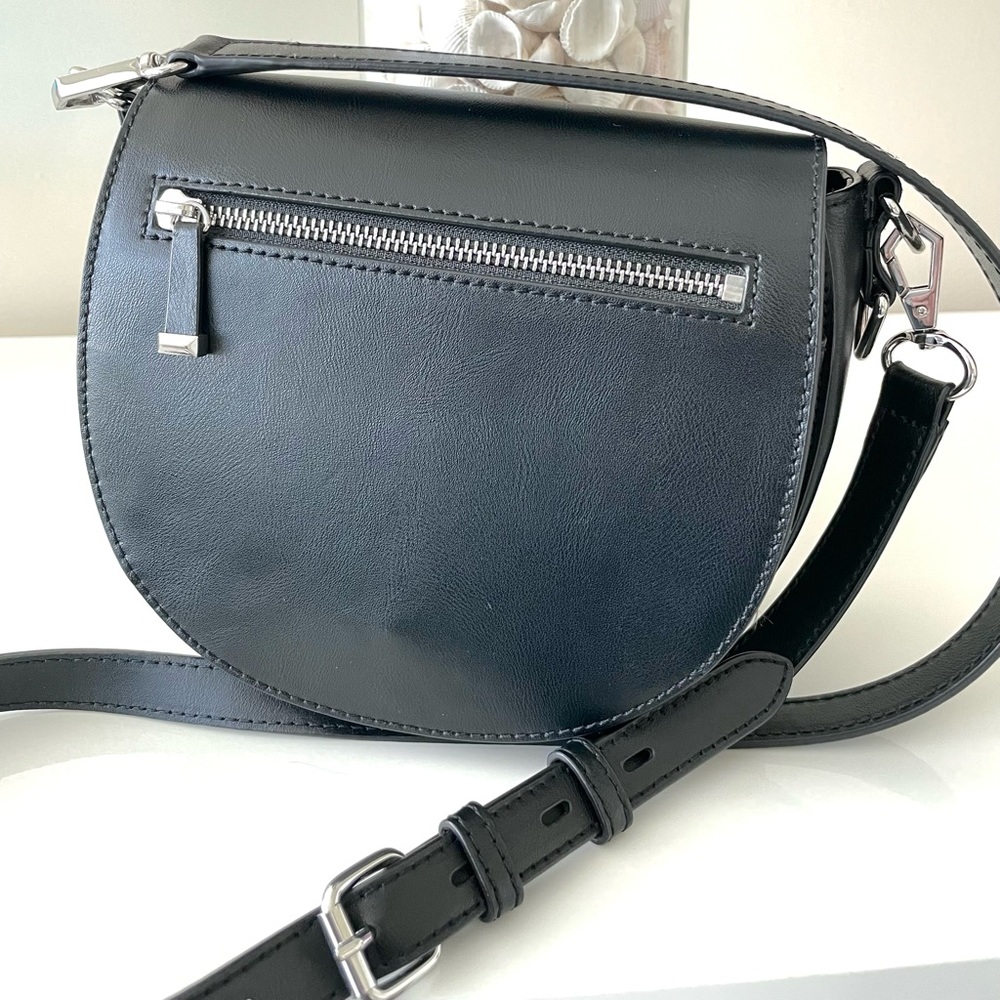 Rebecca Minkoff Astor Black Leather Cross-body
Saddle Bag